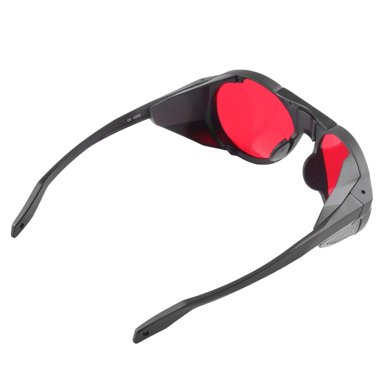 Laserschutzbrille, Hohe Lichtabsorption für 590 Nm Wellenlänge, Anti-Blue-Ray-Augenschutzbrille für Myopieträger, Schwarz