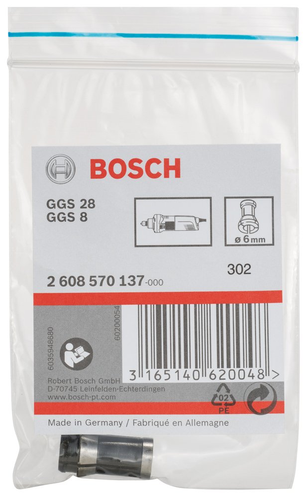 BOSCH 2608570102 spantang met spanmoer 8 x 19 mm | Klium BOSCH 2608570102 spantang met spanmoer 8 x 19 mm | Klium