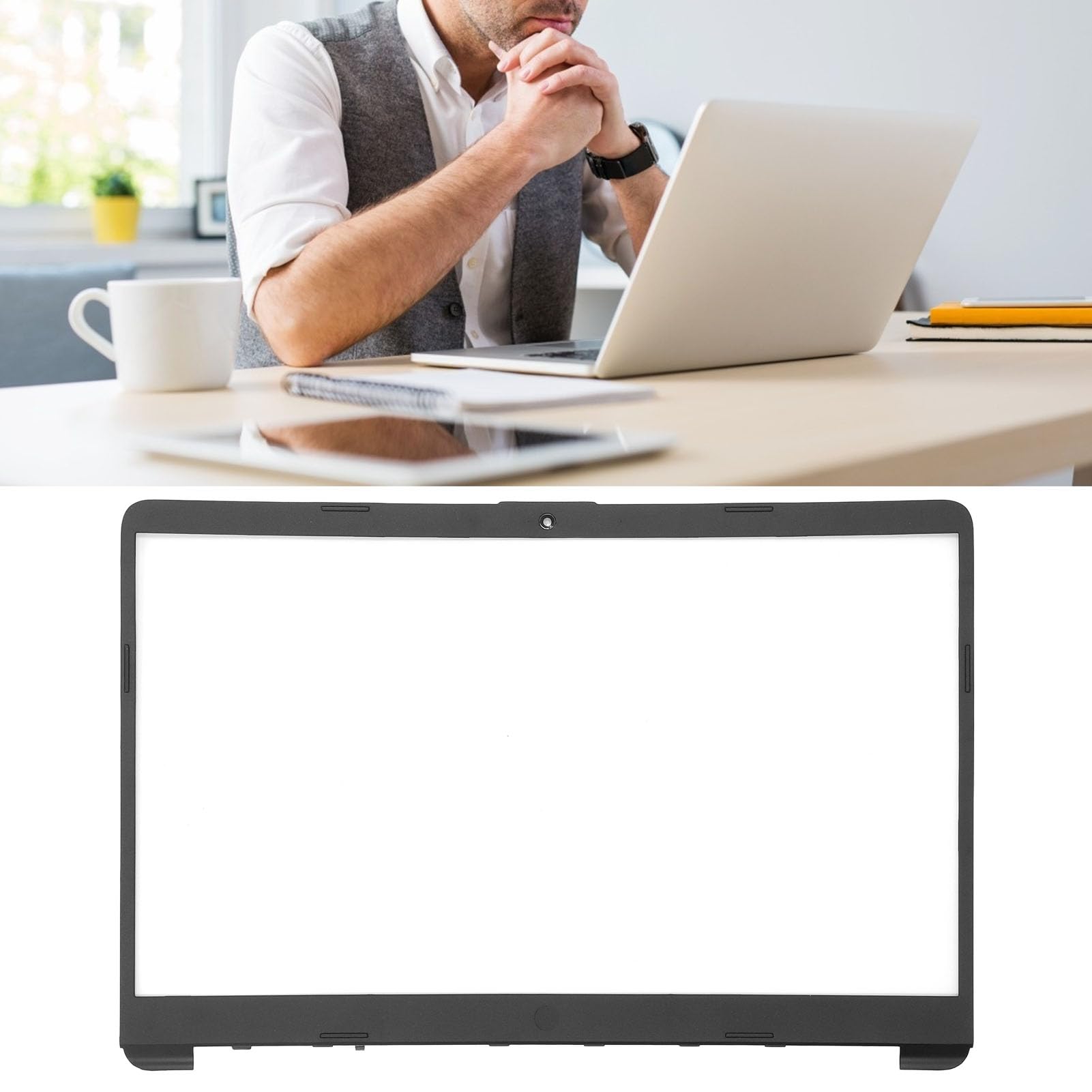 Generic Cornice Frontale LCD per Laptop di Ricambio Cornice Frontale per LCD per 15-DW 255 250 G8 G9 con Foro per Fotocamera ABS