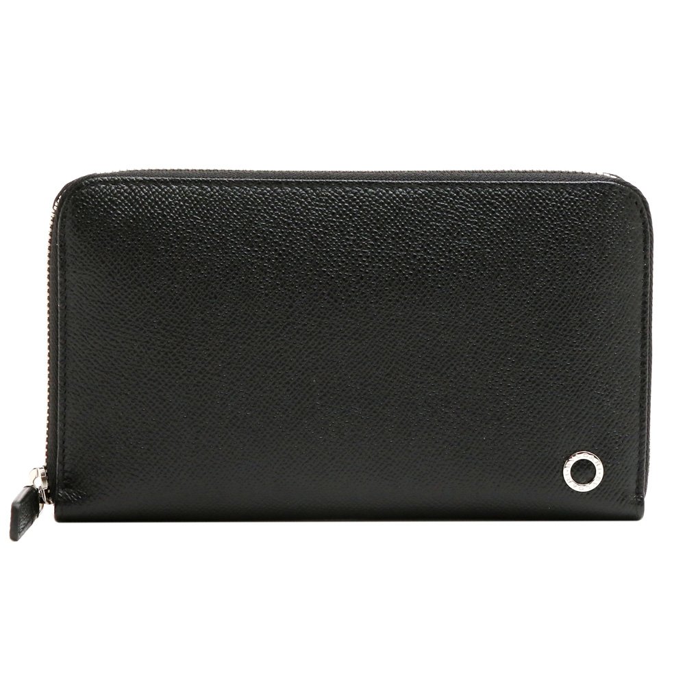 美品 ブルガリ メンズ長財布 ラウンドジップ オーガナイザー レザー ブラック オクト ブルガリ 財布 メンズ 長財布 正規品 本革 ラウンド