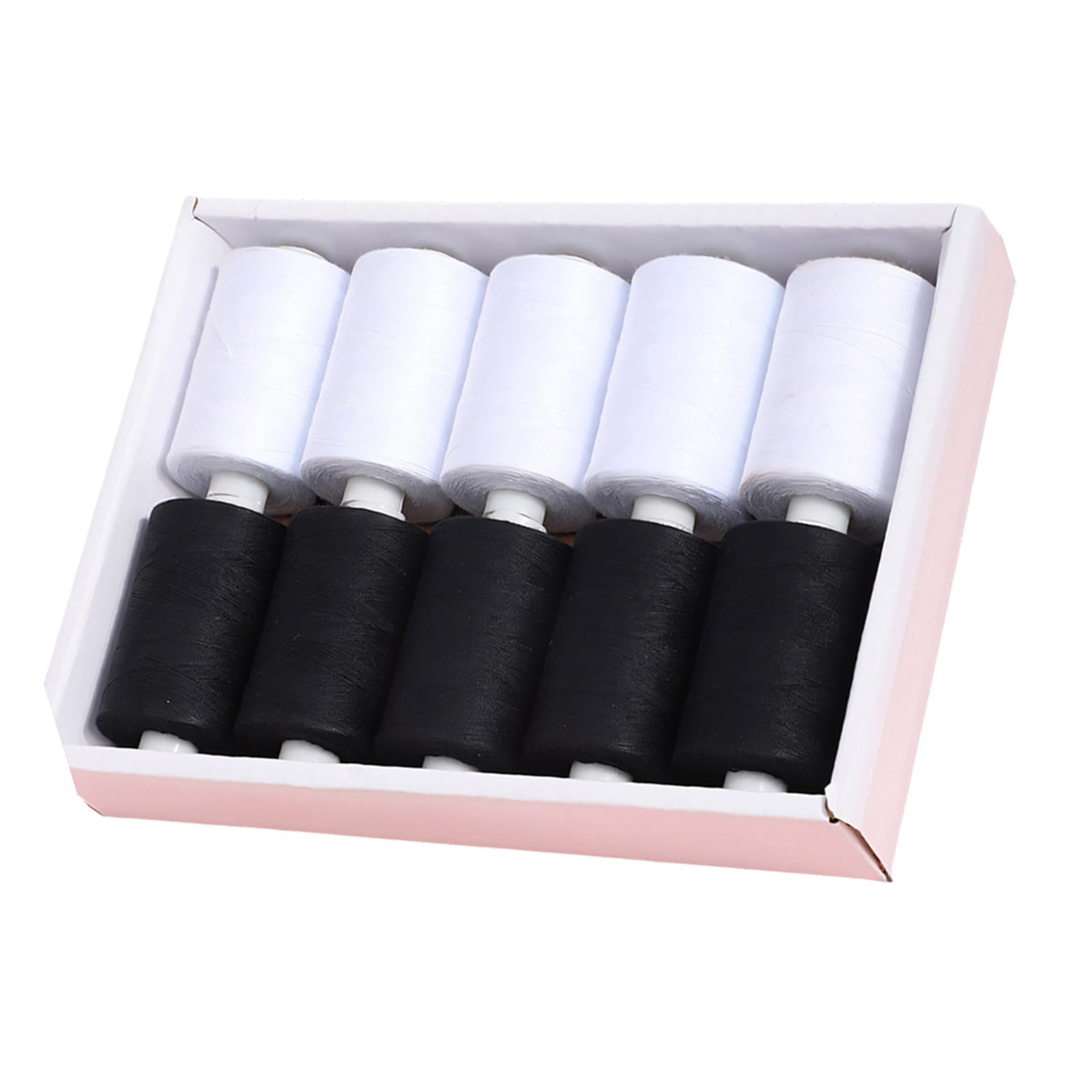 SXRQ 10 Assorted Tone Polyester Thread Set High Tensile Power for Sewing Machines and Hand Stitching Sewing Thread Set for Clothing Repair