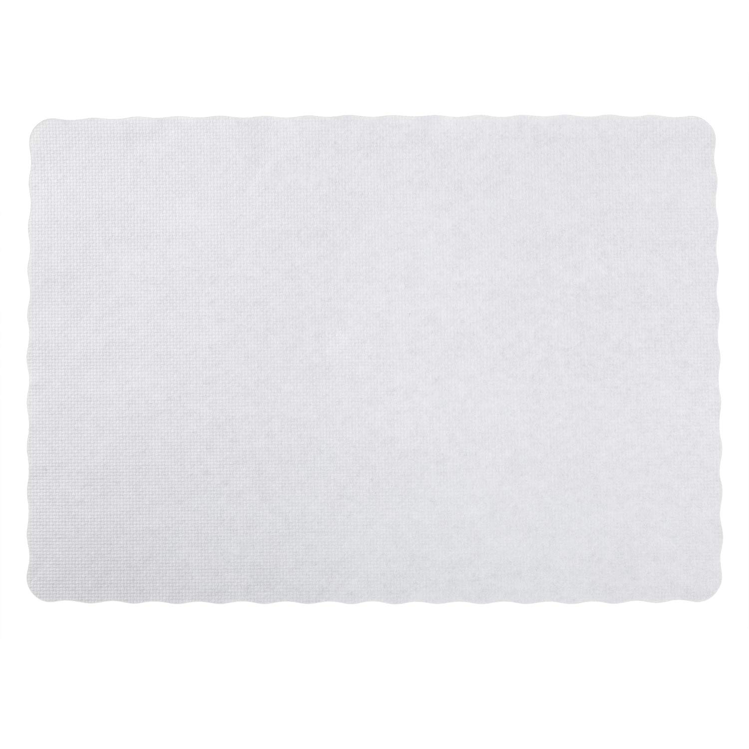 Photo 1 of ***IMAGE USED TO SHOW ITEM***
Royal Stirling White Scalloped Disposable Placemat, 9.5 Inch x 13.5 Inch, Package of 1000
