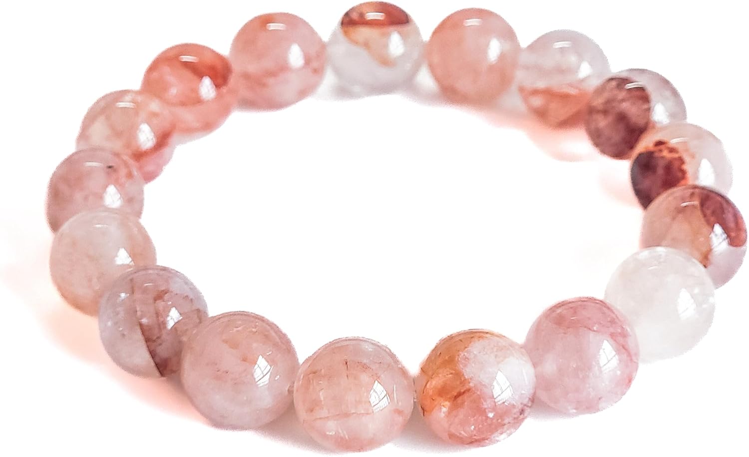 Silan's Natural Red Aventurine Bracelet with Lucky Card, red Crystal Stretch Gift for Women, Elastic Adjustable Gemstone Jewelry with Sparkles