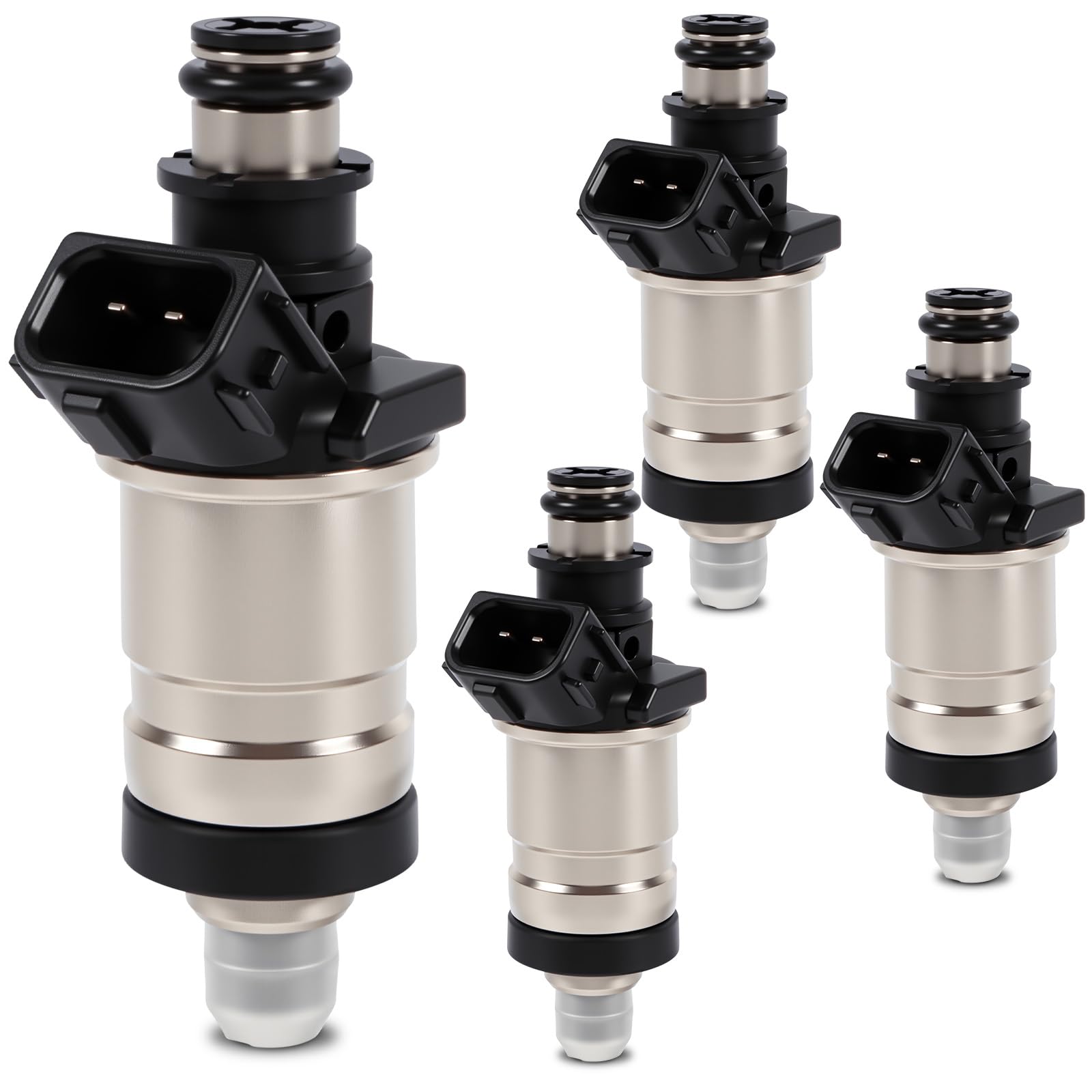 Photo 1 of 06164-P2J-000 Fuel Injectors Set of 4 Compatible with Honda Accord 2.3L 1998-2002 Civic 1.6L CR-V 2.0L Odyssey Civic del Sol Replacement for Acura Integra 1.8L 1996-2001 CL 1999 Replace OE 842-12192