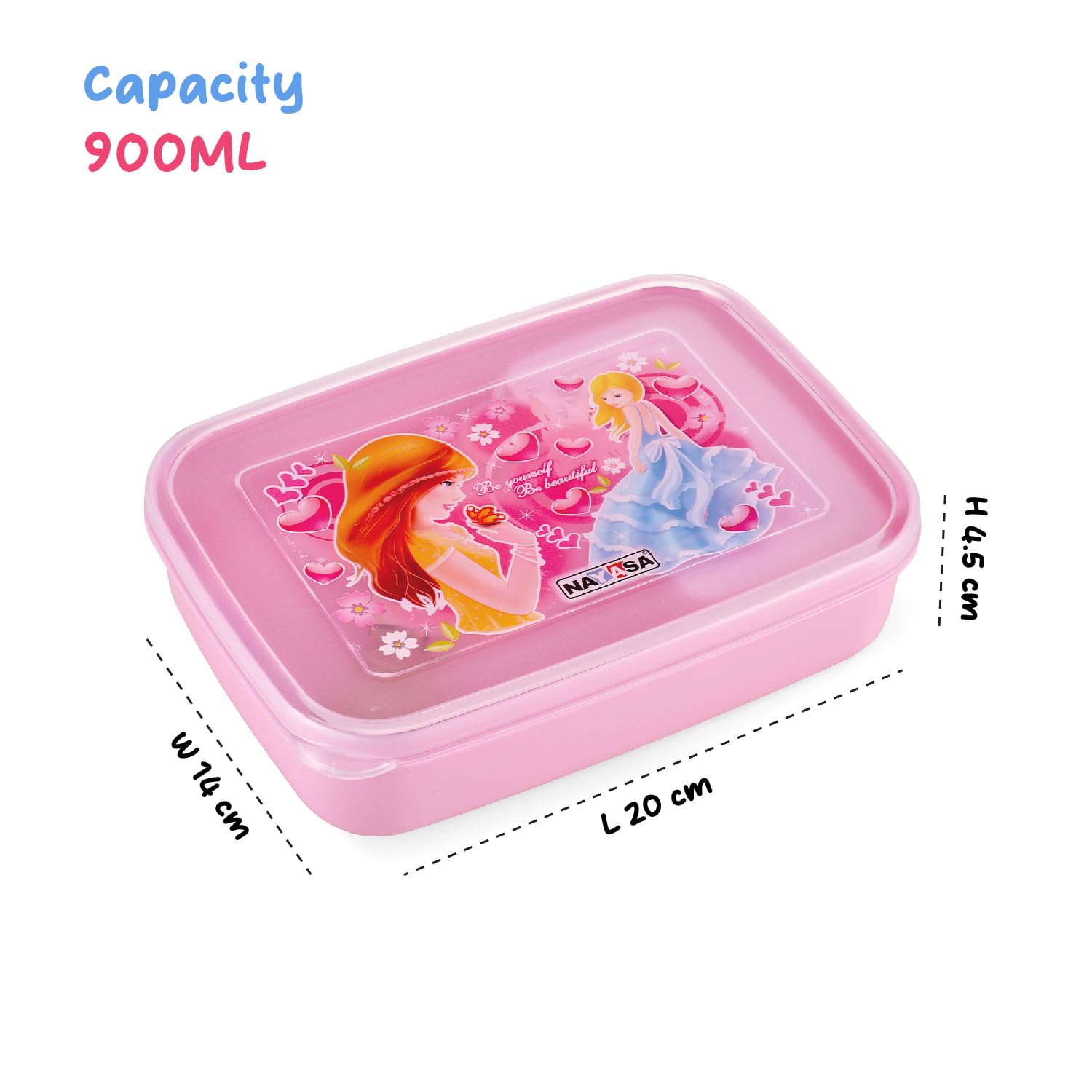 Nayasa Ninja Lunch Box - Kids BPA-Free Pink -3