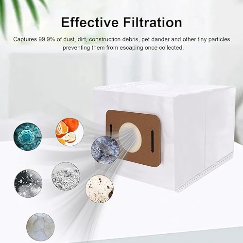 Miniatura 4 de Paquete de 8 bolsas de vacío VACBP6 Atrix de repuesto para mochila Atrix Ergo de 8 cuartos de galón, repuesto VACBP1 VACBP6 VACBP36V VACBPAI, bolsa