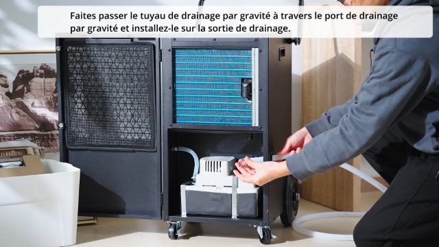 Déshumidificateur électrique Grande Capacité 80L/jour - Pour Cave, Garage, Salle De Bain Jusqu'à 170 M², Pompe Intégrée