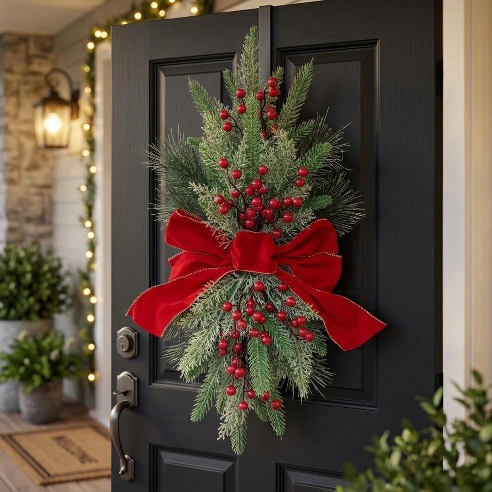 para corona de Navidad de Piñas 60cm Hecha a Mano para corona
