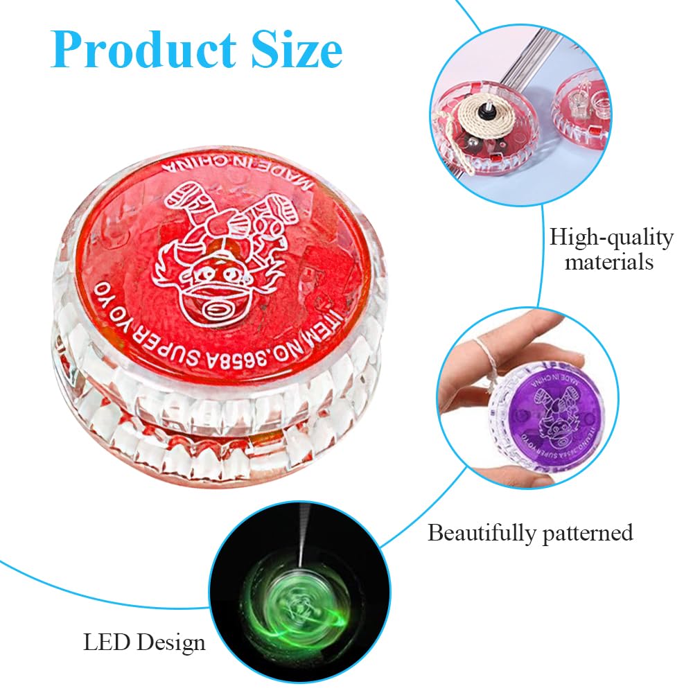 Lot de 17 jouets LED Yoyo Yoyo - En plastique - Yoyo réactif - Pour enfants - Pour anniversaire, fête, cadeau d'invités