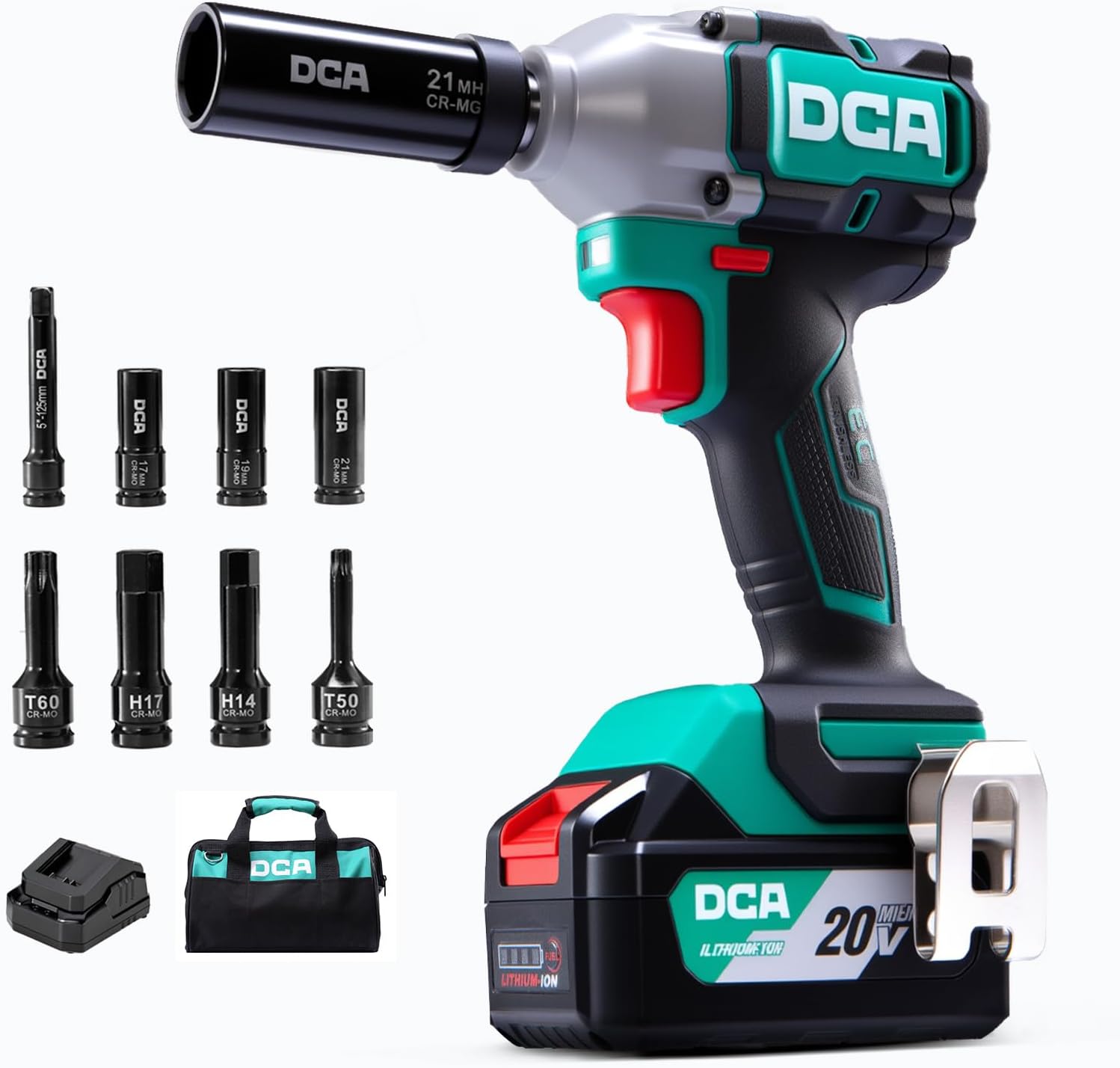 20V Brushless Impact Wrench with 4.0Ah Battery, 1/2 Inch Hog Ring Cordless Impact Gun, 235 Ft-lbs High Torque, 4-Mode Power Wrench for Automotive and DIY