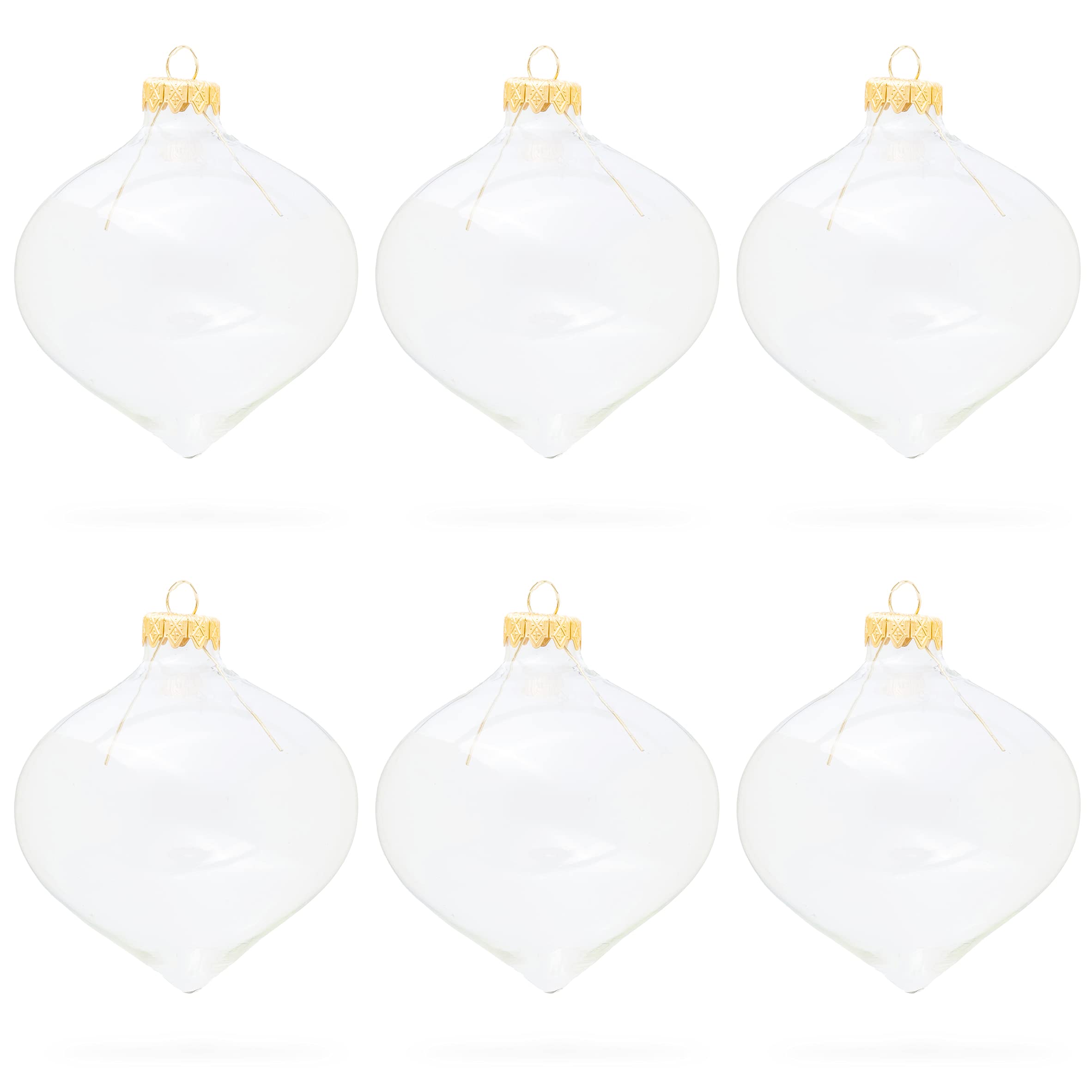 Décoration de Noël oignon verre transparent pour sapin chaleureux