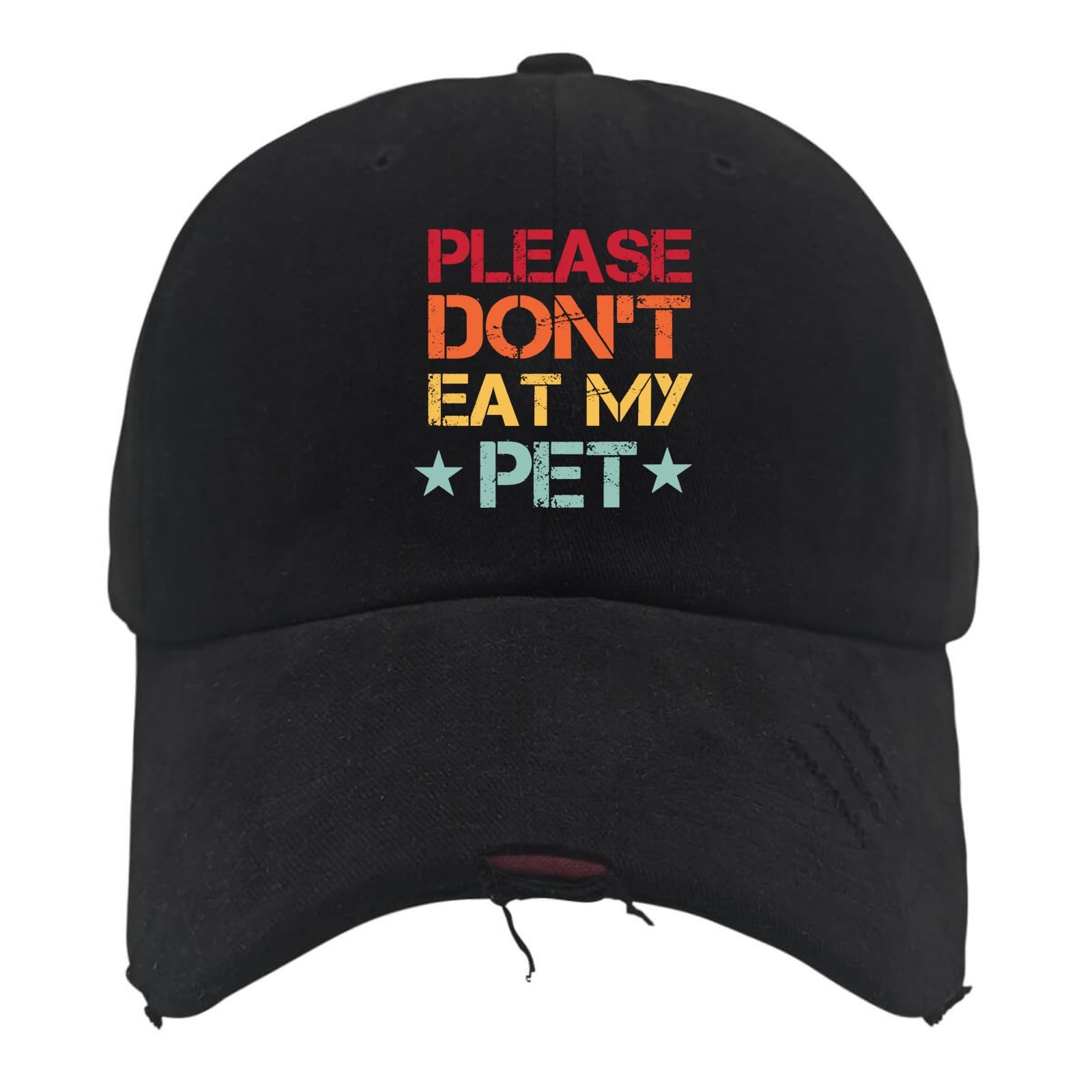 Please Don't Eat My Pet Hat Runners Hat AllBlack Mens Trucker Hats Gifts for Dad Golf Hat