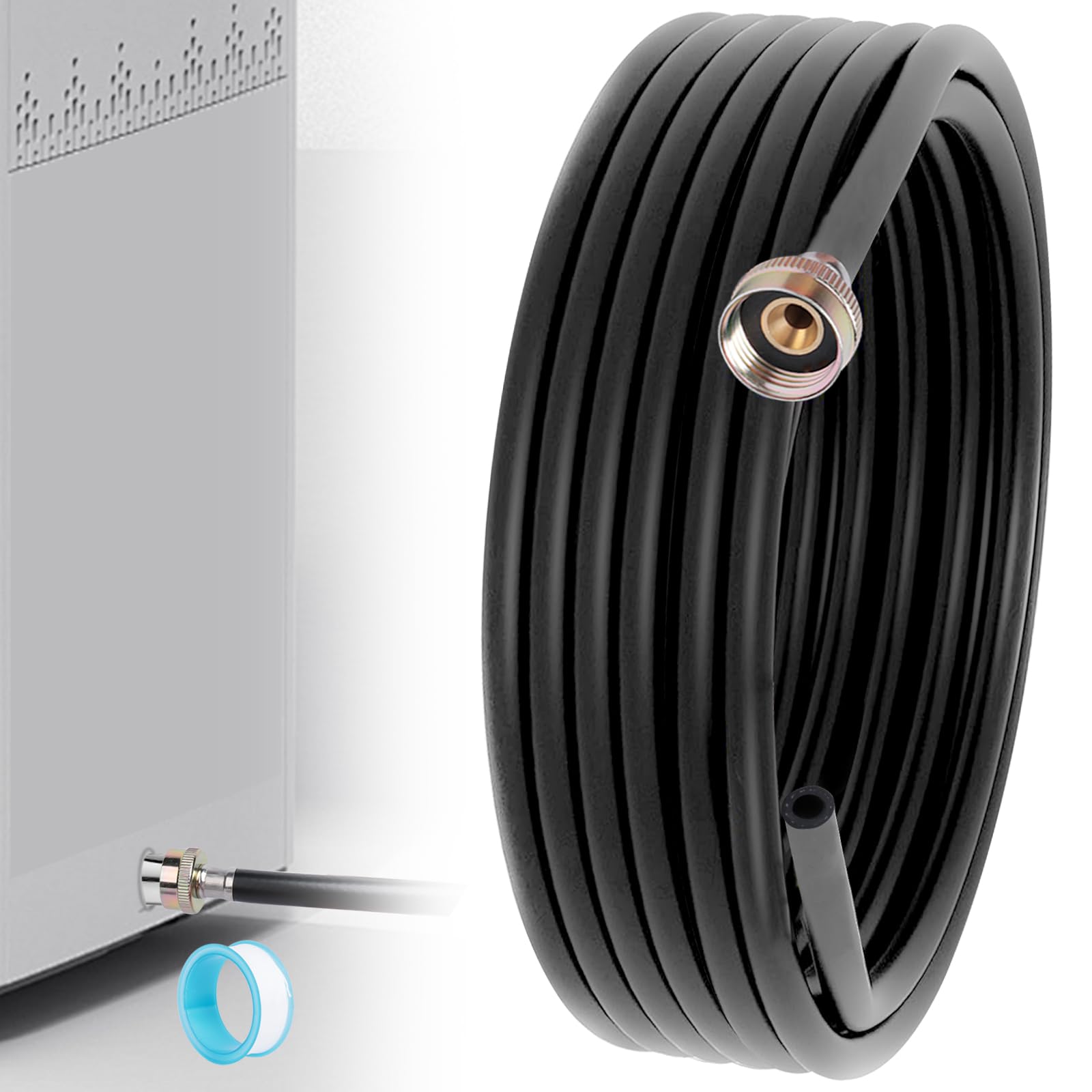2 M/6.6 FT Dehumidifier Drain Hose 3/4 Inch FHT Connection Brass Thickened Drain Hose, Heavy Duty and Flexible Drainage Hose fits for Most of