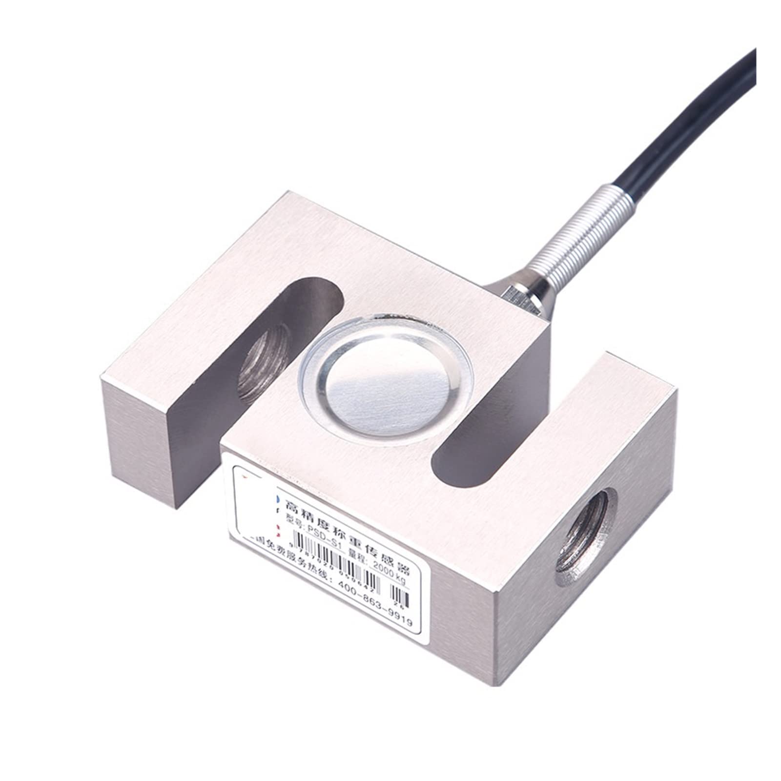 Load Cell, Pushton Load Cell Force Sensor Analog Sensor Output S Type Alloy Steel Load Cell Weighing Sensor 20-2000KG(500KG)