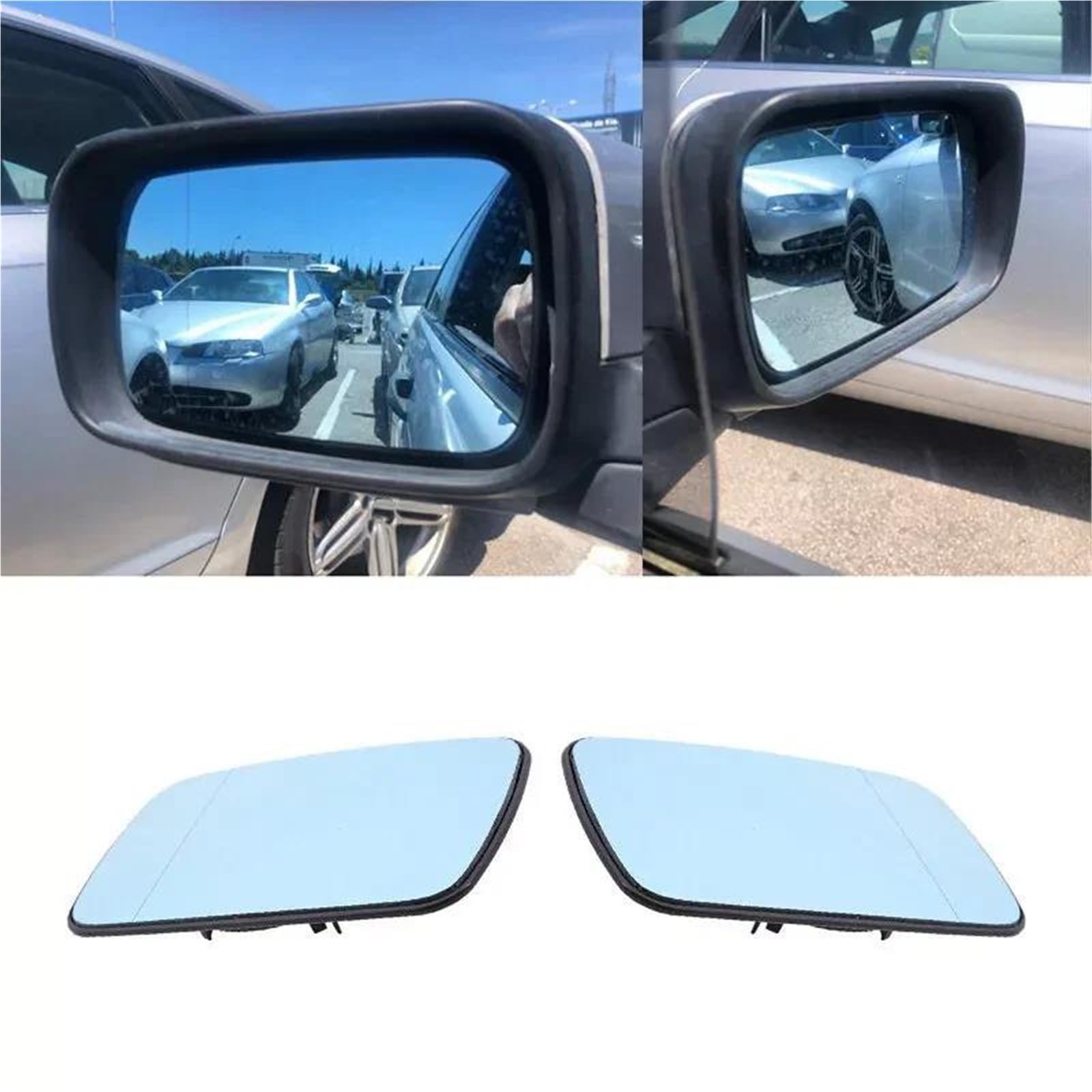 Espejo Retrovisor Para Coche Para E46 1998-2006 E39 1997-2003 Lentes De Espejo Retrovisor Lentes De Repuesto Para Retrovisor Lateral Cristal de retrovisor lateral(Blanco,Izquierda y derecha)