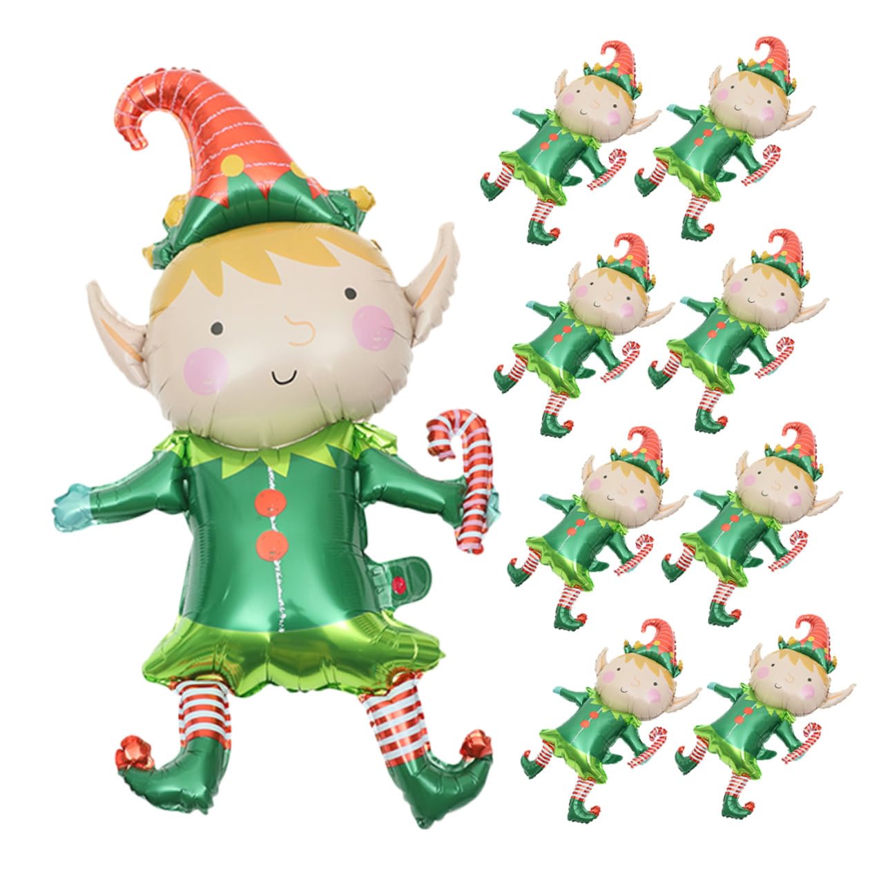 Lurrose 50 Palloncini di Alluminio Natalizi Decorazioni per Feste di Natale e Compleanno Accessori per Decorazioni Palloncini Colorati per Pareti Porte e Soffitti