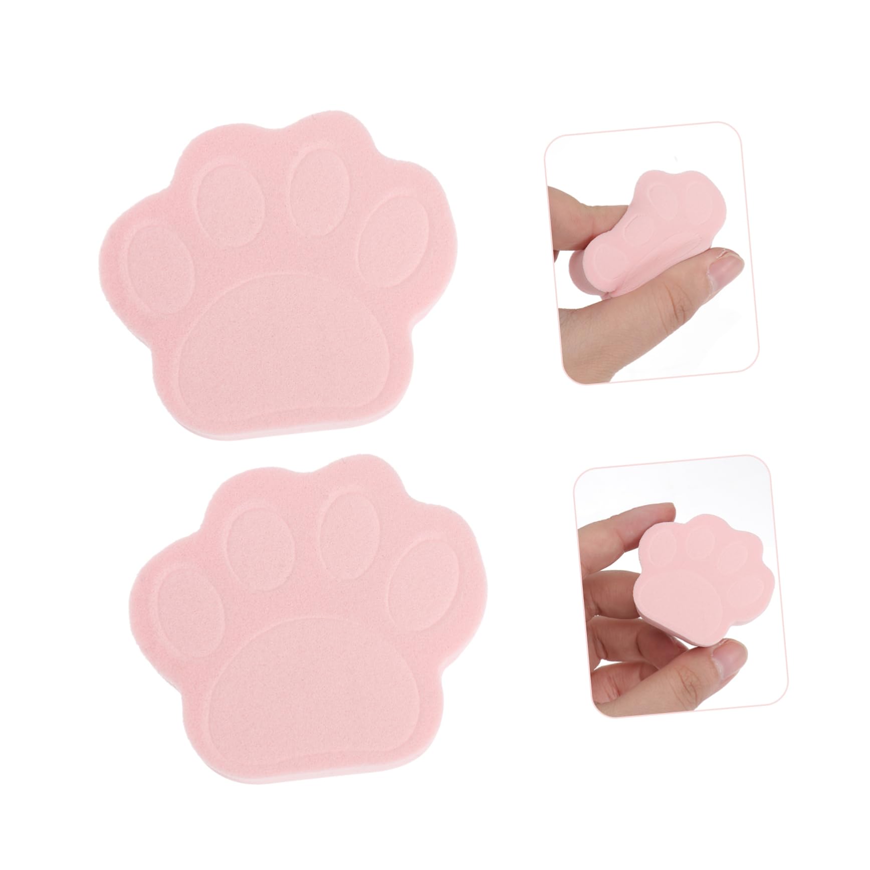 POPETPOP 40piezas Esponjas Faciales De Maquillaje Forma De Patita De Gato Suaves y Amigables La Piel Para Limpieza y Desmaquillado Uso Casa o Viajes