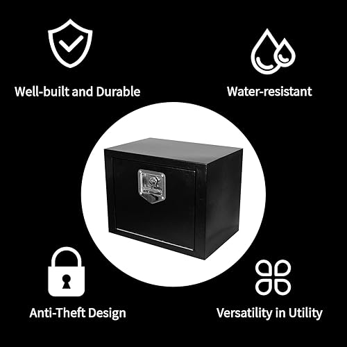 Miniatura 5 de Caja de herramientas para debajo de la carrocería de 36 pulgadas, caja de herramientas resistente con pestillo de mango en T y llaves para