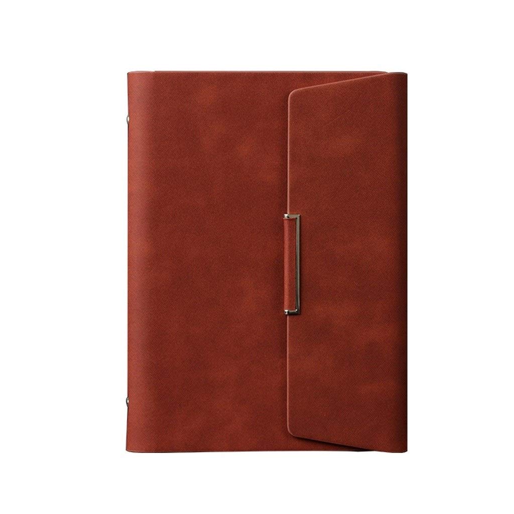 Taccuino in pelle, fogli sfusi, business, rimovibile, per ufficio, cancelleria, quaderno, taccuino, diario, agenda, blocco note, taccuino, taccuino, larghezza 21 x 27 cm