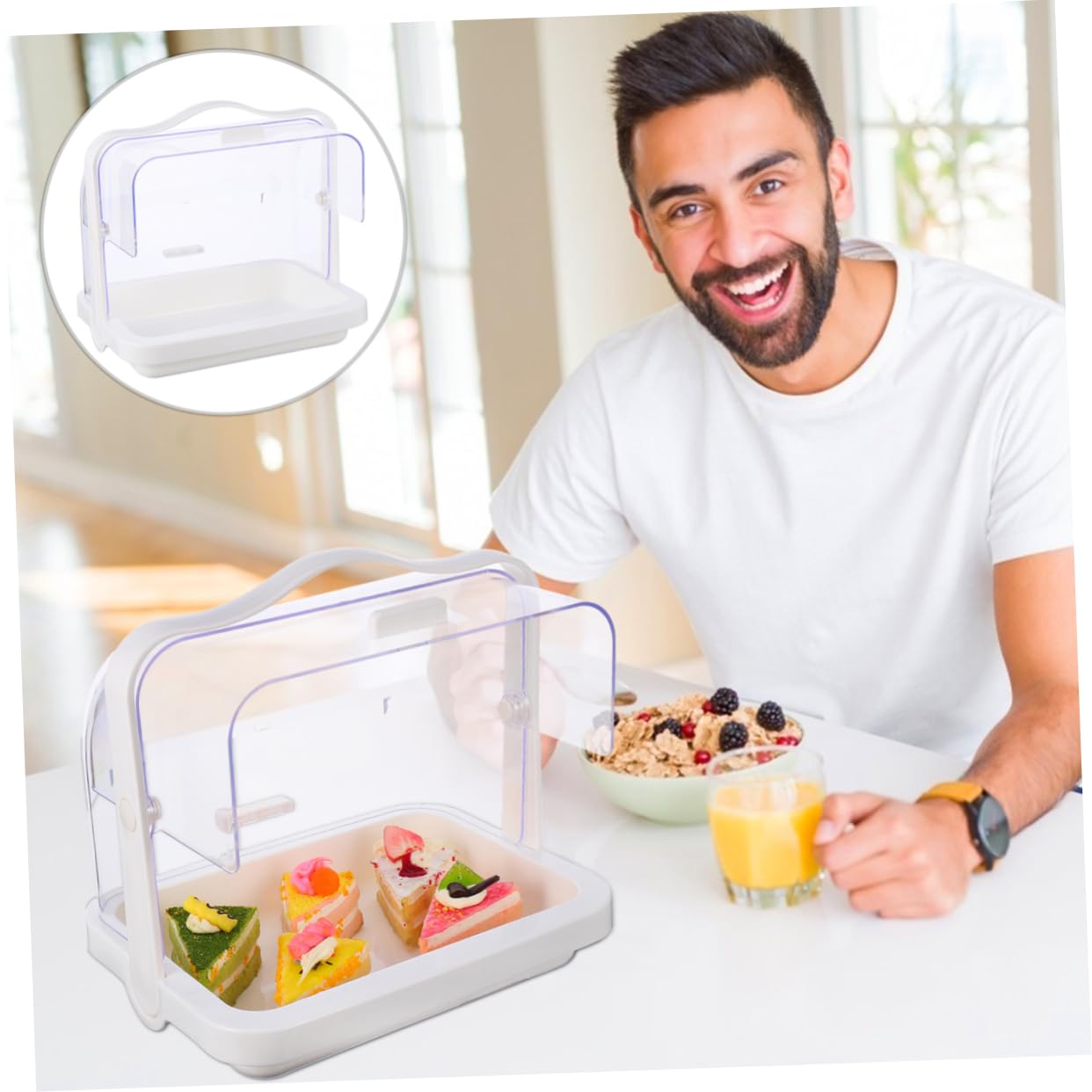 Contenitore Per Pane E Dolci A 4 Livelli In Acrilico Trasparente - Display E Conservazione Per Cucina