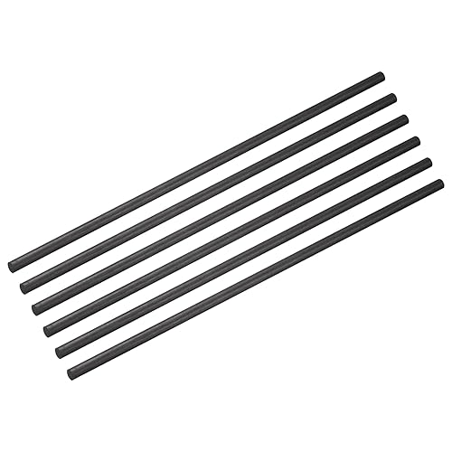 MECCANIXITY Varilla de fibra de carbono, 0.157 in x 5.906 in para RC Plane DIY Herramienta Tubo de ala Quadcopter Brazo, Paquete de 6