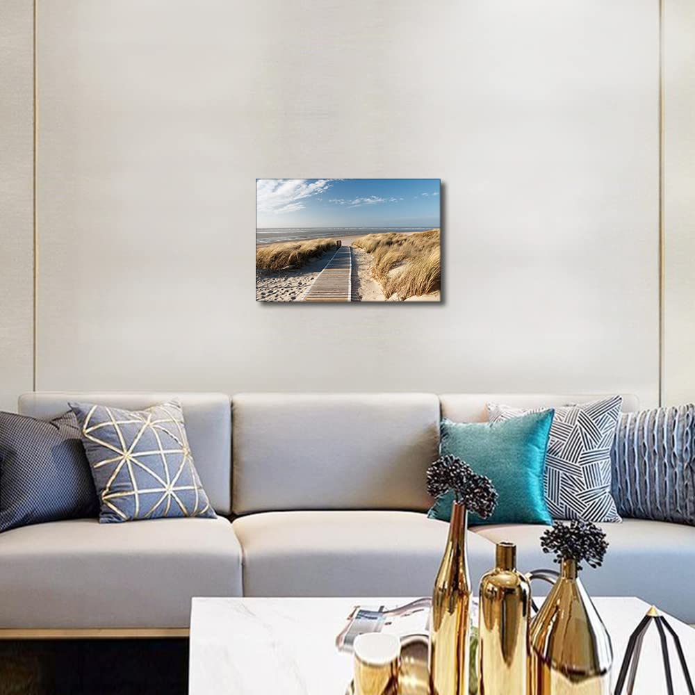 Generic Canvas Print Wall Art, Beach Tones, 8x12in, Coastal, Framed, Gallery Wrapped, Landscape, Smooth Finish - Image 3