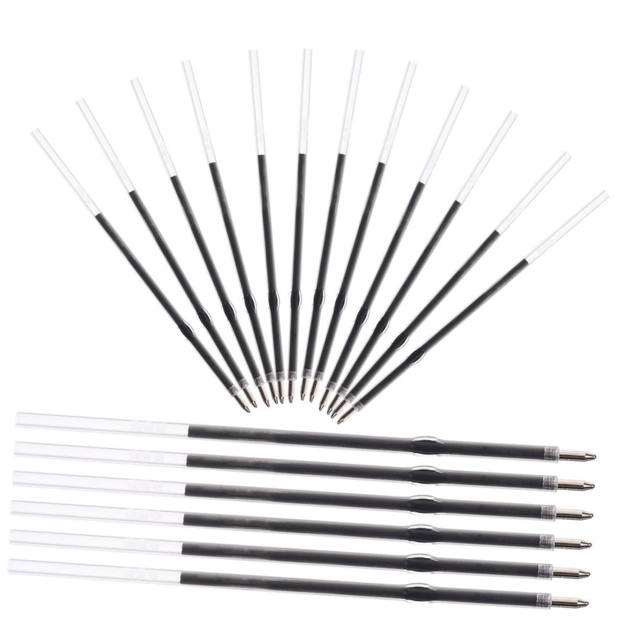 Uonlytech 4 Ensembles Stylo À Bille Pointe Fine Recharges De Stylos À Écriture Lisse Papeterie De Bureau Fournitures D'écriture Recharge D'encre Plastique 200 Pièces * 4