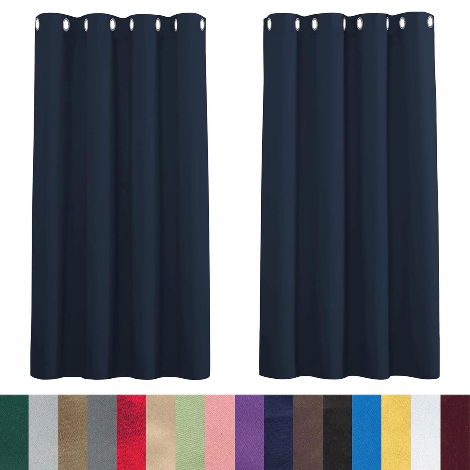 Rideau anti froid thermique bleu foncé 70 x 50 cm, isolation fenêtre chambre toutes saisons