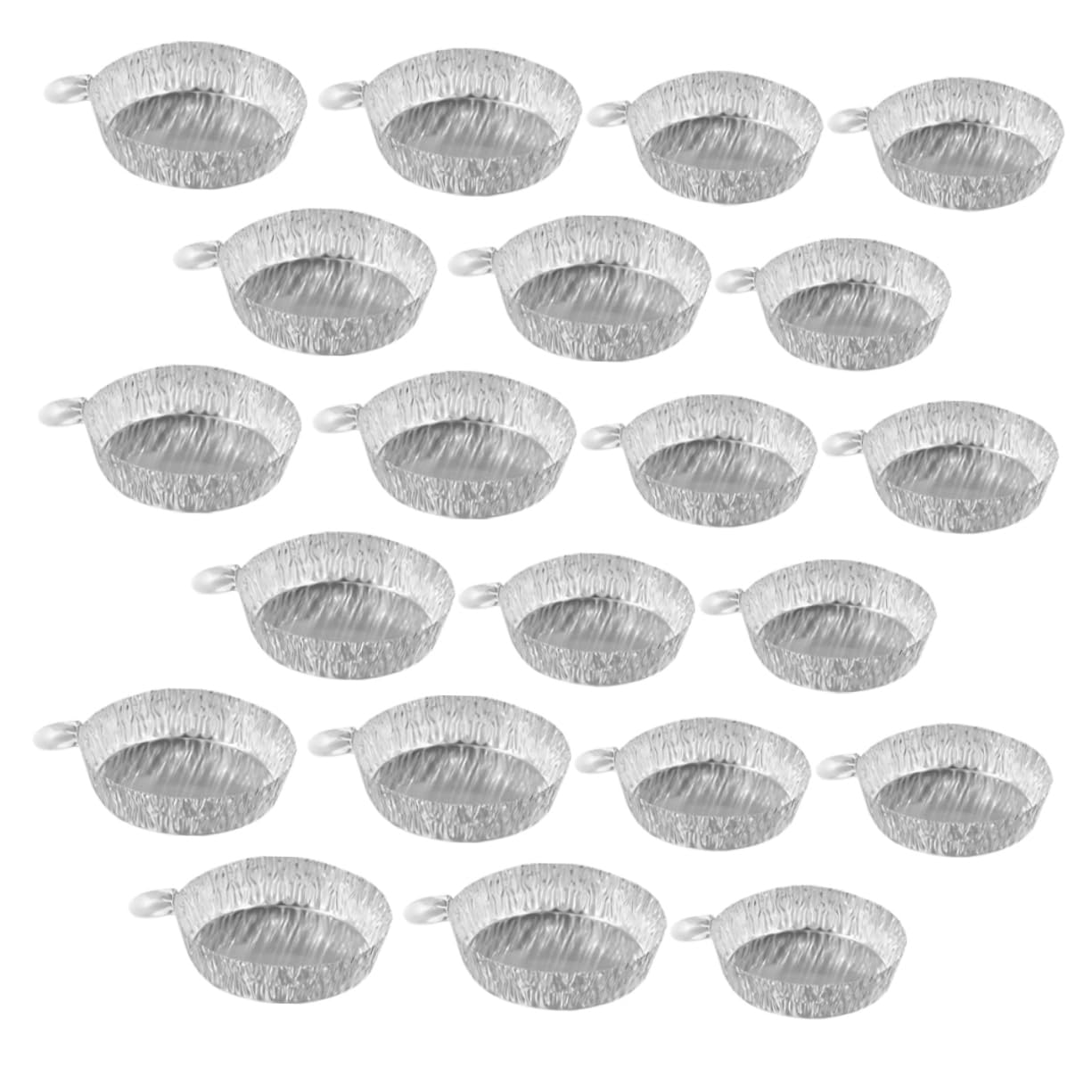 FUNOMOCYA 50 Pcs Aluminum Foil Weighing Plate Weighing Trays for Dispensing Sample Weighing Trays Aluminum Foil Pans Measure Weighing Boats Liquid, 6.00X5.60X1.80CM, 3KC21O0S07X08W29O1NY6