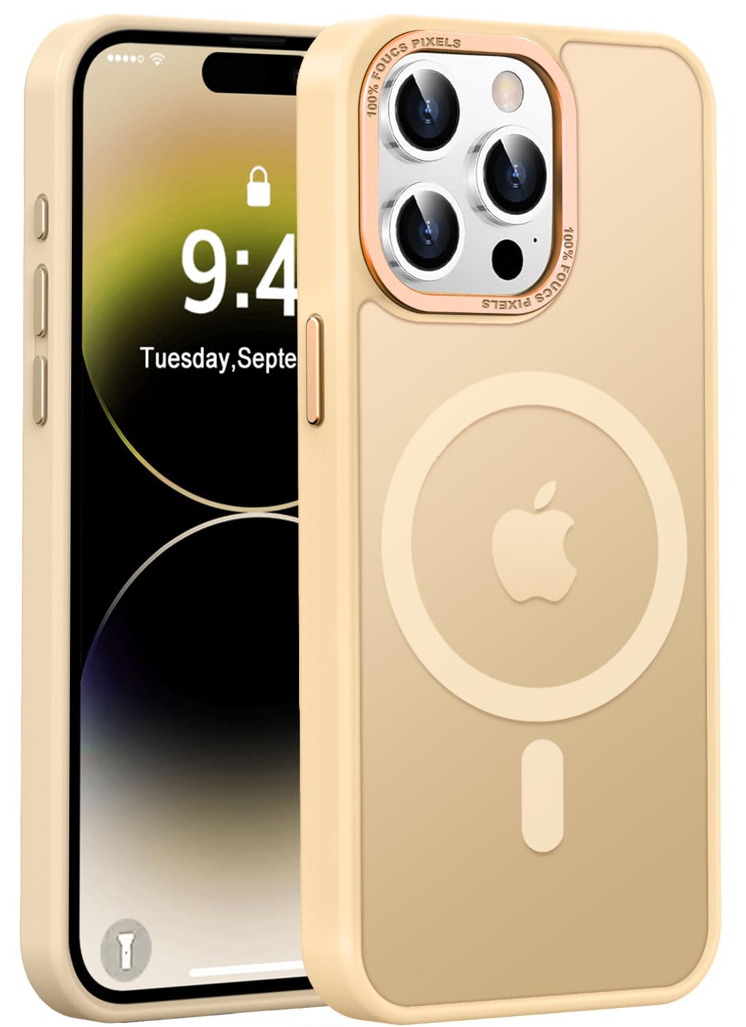 Newfuture Strong Magnetic Compatible with iPhone 17 Pro Case [13 FT Military Drop Protection] [Compatible with Magsafe] Slim Translucent Matte Shockproof with Anti-Fingerprint Phone Case, Tender Pink — view 64