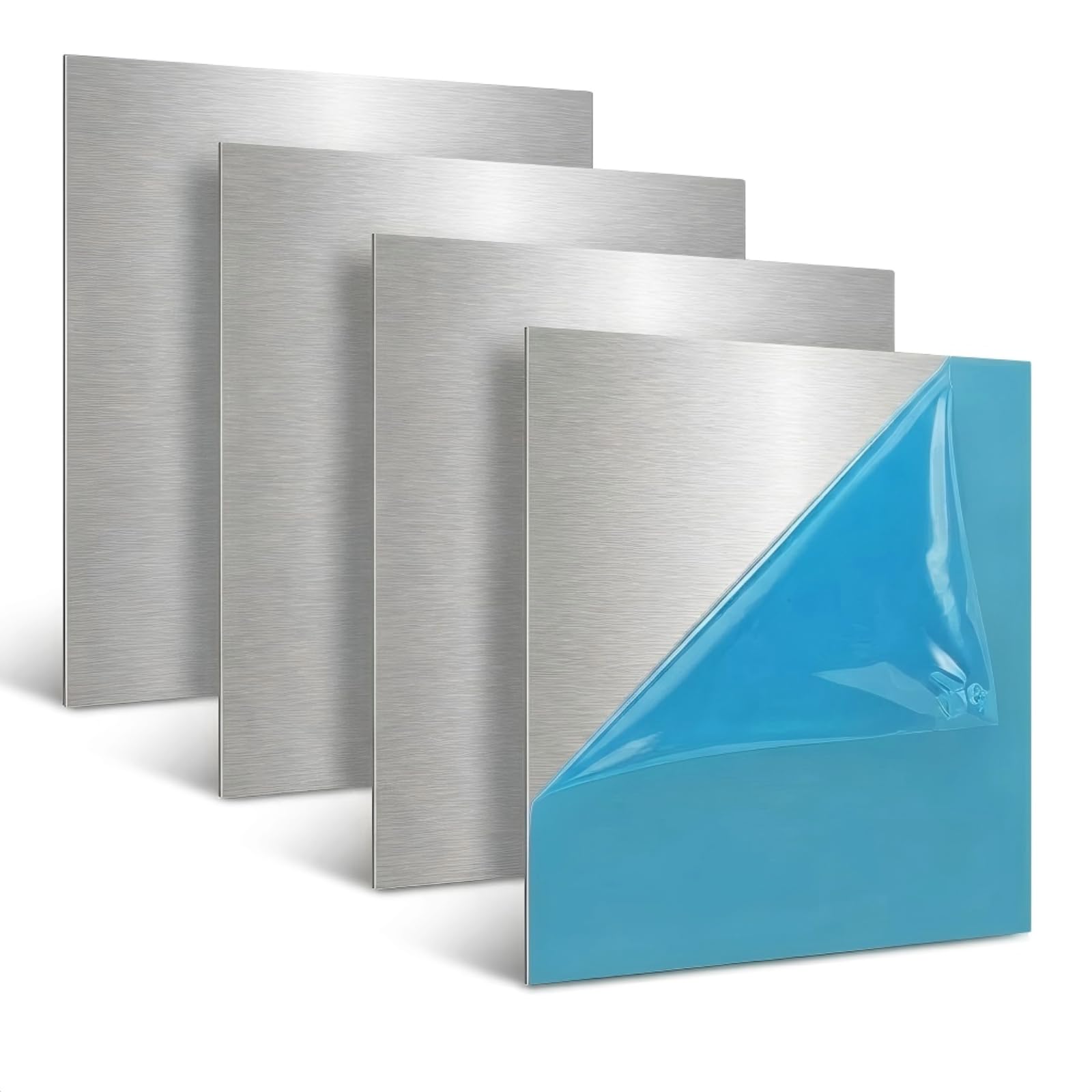 Lot de 4 Plaques Aluminium 2mm, Film Protecteur Inclus – 300x200mm Tole Aluminium Légère et Découpable, Plaque Alu pour Gravure, Découpe et DIY