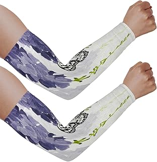 Mangas de braço com proteção solar UV para homens e mulheres, mangas borboleta lavanda protegem os braços esportes mangas de braço proteção solar mangas de braço capa protetora UV, Borboleta