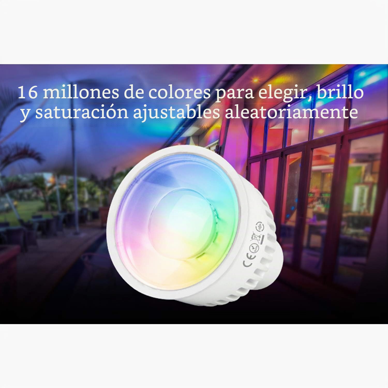 LIGHTEU®, Milight Miboxer 4x 6W GU10 RGB + CCT Cambio de color del foco LED y CCT WW CW Temperatura ajustable con un control remoto (4x FUT106 + FUT092)