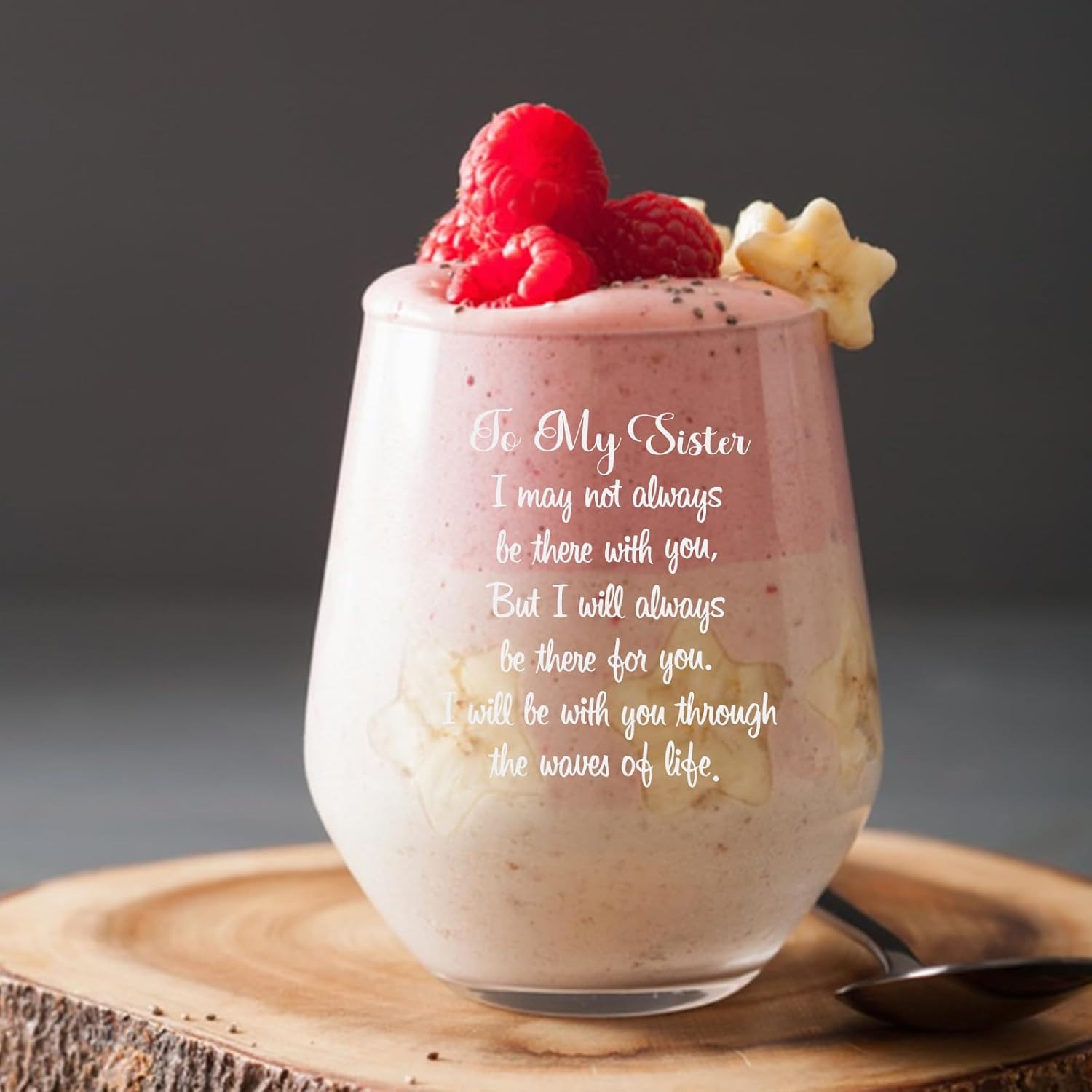 Sister Gifts from Sister,Little Sisters Gift For Christmas,Birthday,The Waves of Life We've Through Together Funny 15Oz Wine Glass（white - Image 4