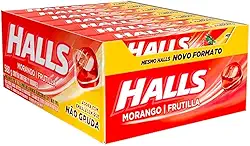 Halls Morango 21 Unidades de 28g
