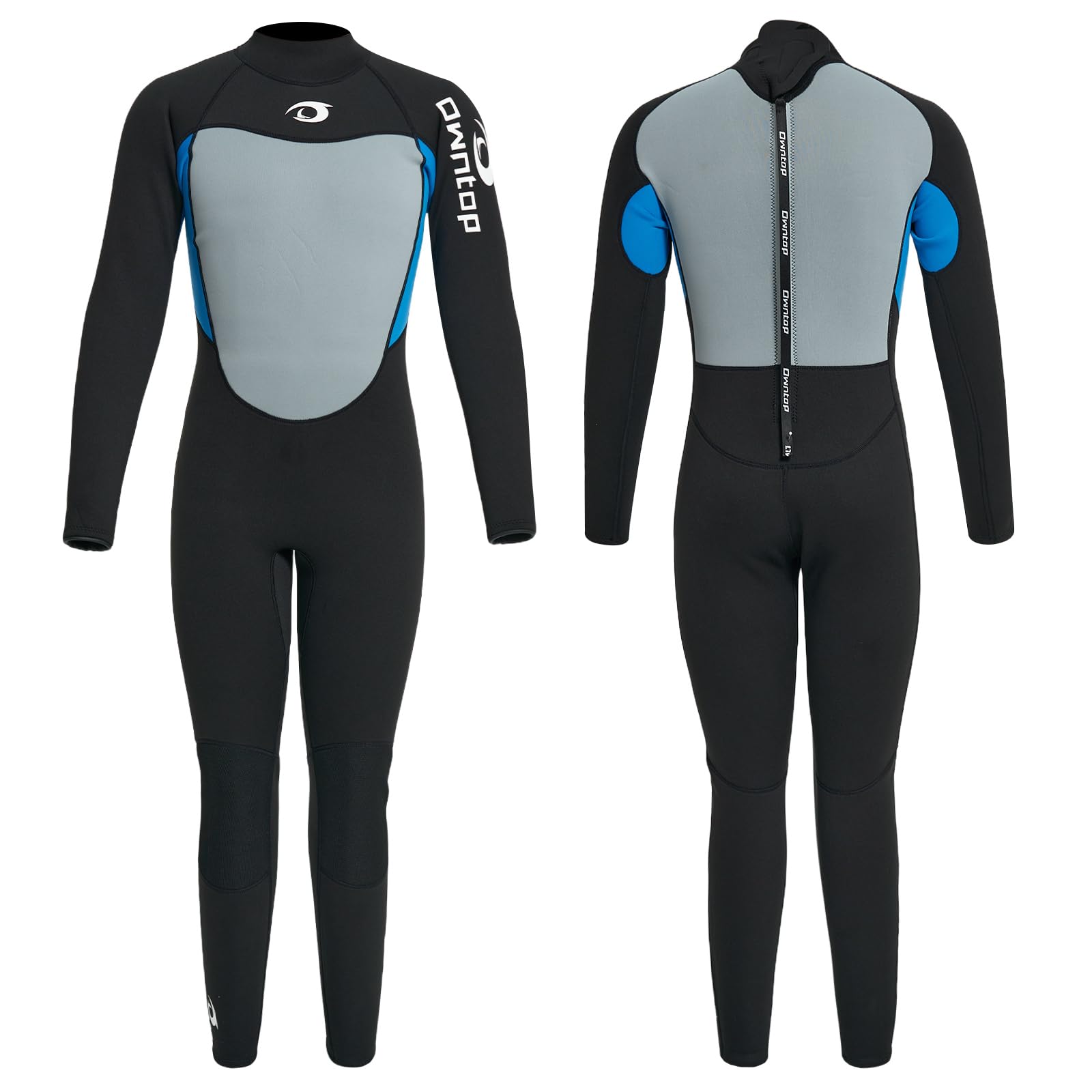 Owntop 2.5mm Neoprene Thermal Wetsuit for Men & Women | UV50+ Sun Protection | Ultra-Stretchy Warm | Adult Wet Suit | Diving Surfing | Blue 3XL