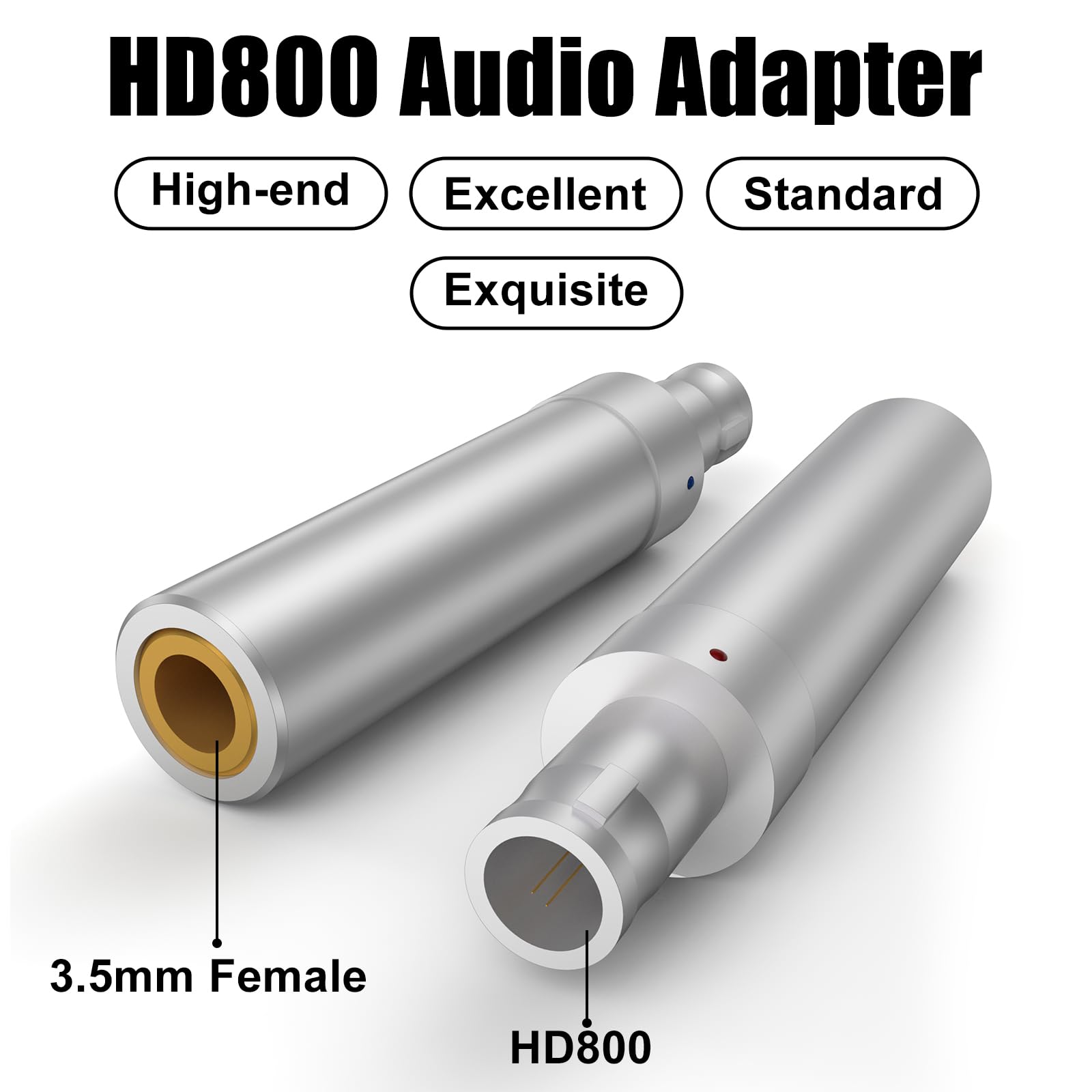 okcsc HD800 maschio a 3,5 mm femmina connettore per cuffie audio senza perdita di lavoro per Sennheiser HD800 HD800S HD820 Dharma D1000 HD600 HD650 HD660S 1 paio