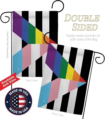 Miniatura 3 de Gay Trans Straight Ally Garden Flag - Set with Stand Support Pride Rainbow Love LGBT Bisexual Pansexual Transgender - House Decoration Banner Small