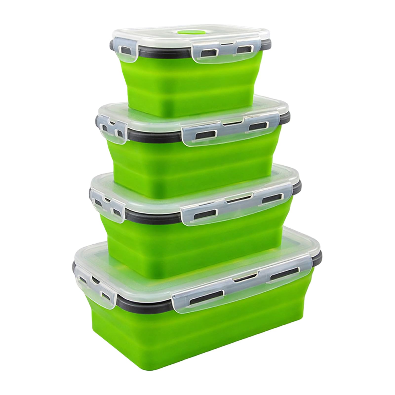 jiingekk Folding Bentos Box Set Spills Proof Easy Cleaning Quick Drying Great for Commuters Students Busy Lifestyles Presentation Bentos Box Set
