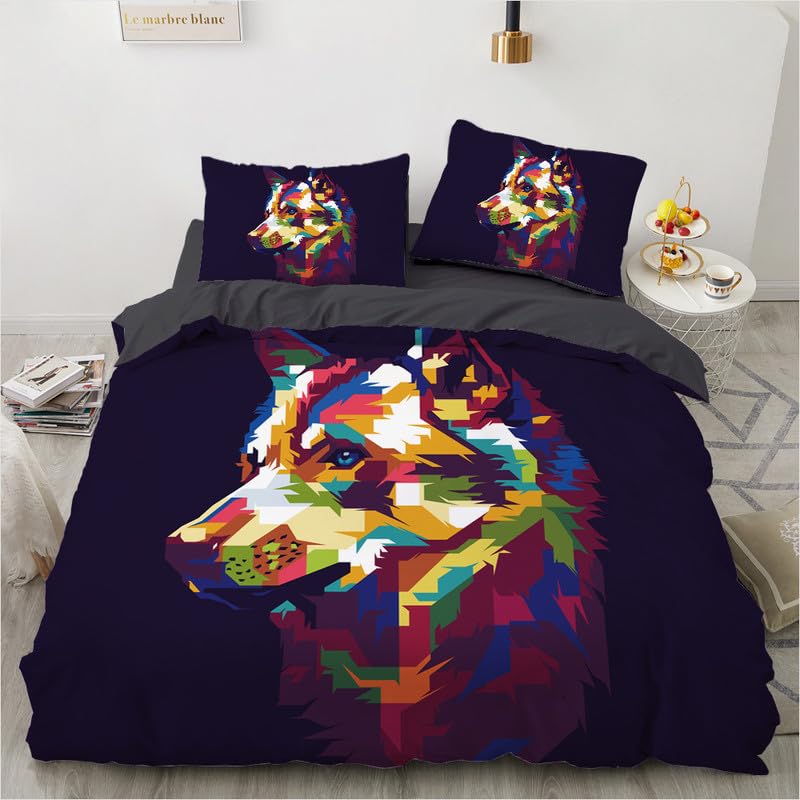 Housse de couette 140x200 et parure de lit microfibre avec taies 65x65