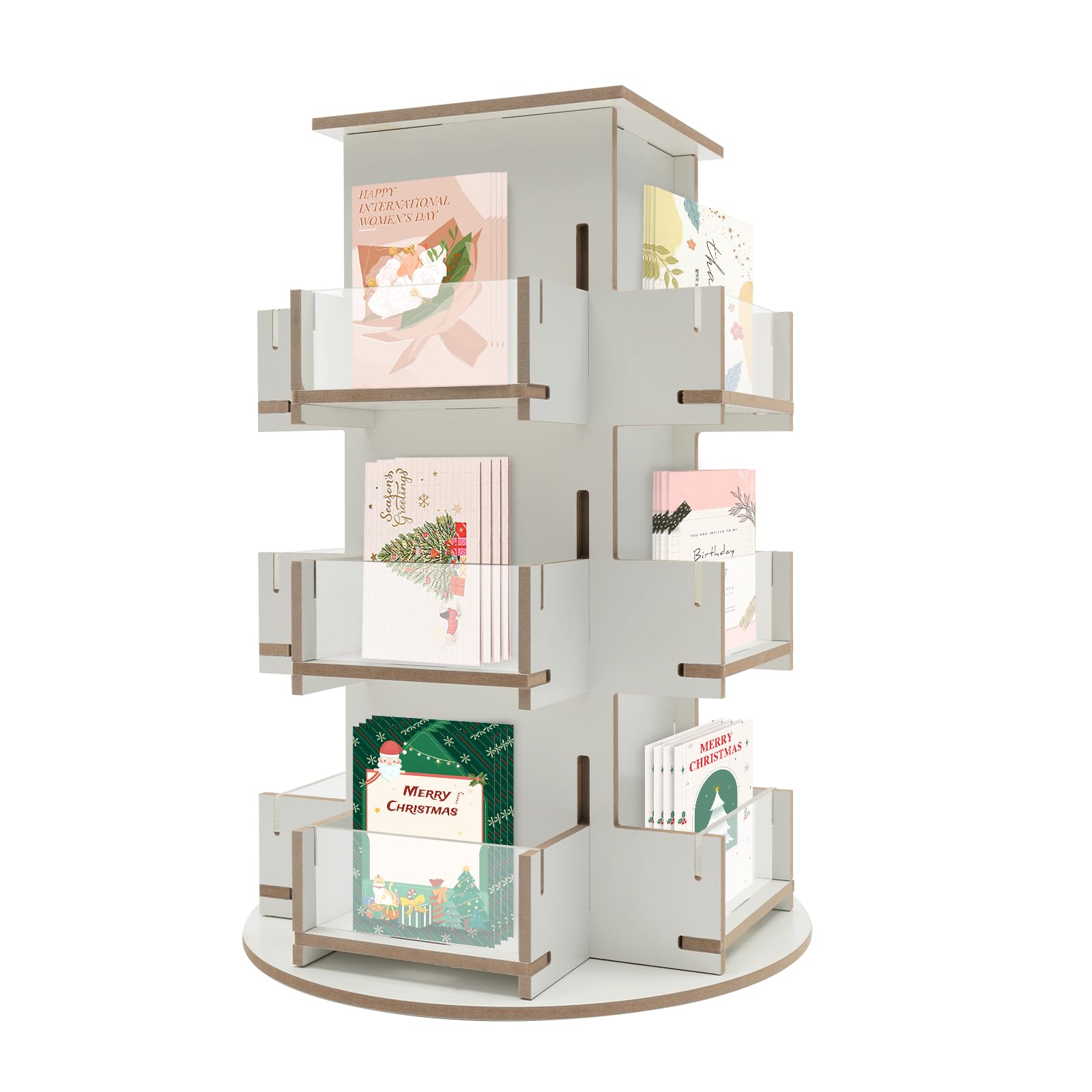 (SIMILAR)White 3-Tier Countertop Retail Cards Display Sticker Holder ...