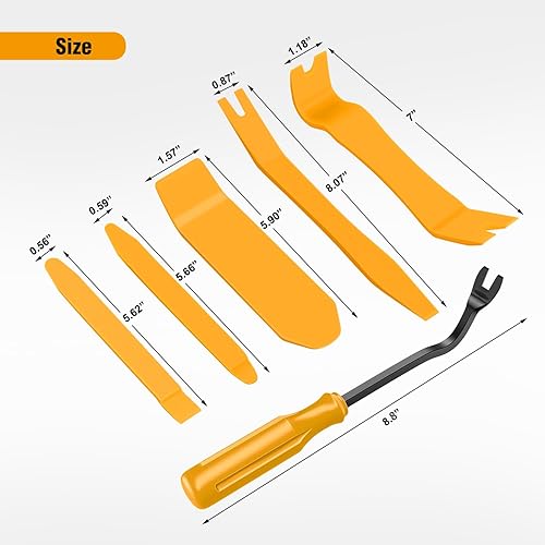 Vista 16 de GOOACC GRC-90 - Juego de 8 herramientas de eliminación de arañazos de ajuste automático, panel de tablero de audio para automóvil, kit de Azul