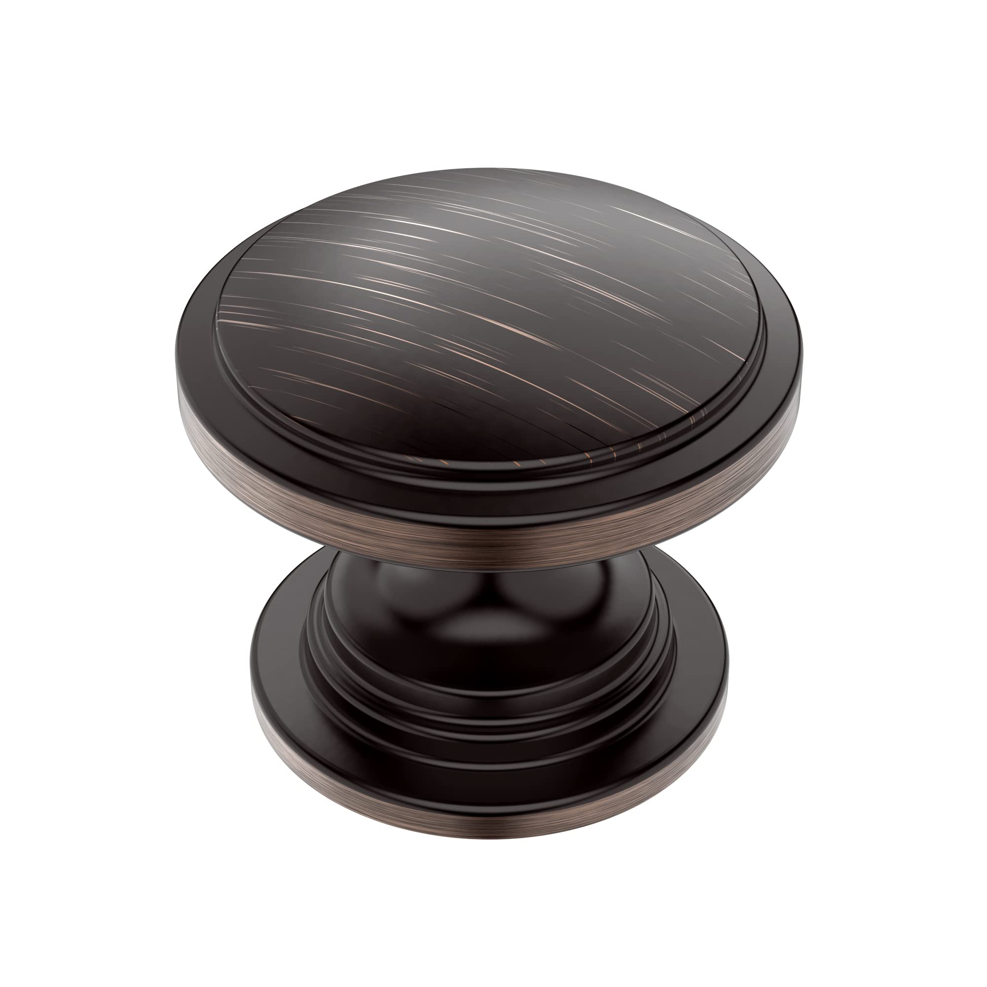 Alzassbg 15 Pack Oil Rubbed Bronze Cabinet Knobs, 1.1 Inch(30mm) Diameter Kitchen Cabinet Hardware Round Knobs for Cabinets and Drawers AL6014ORB