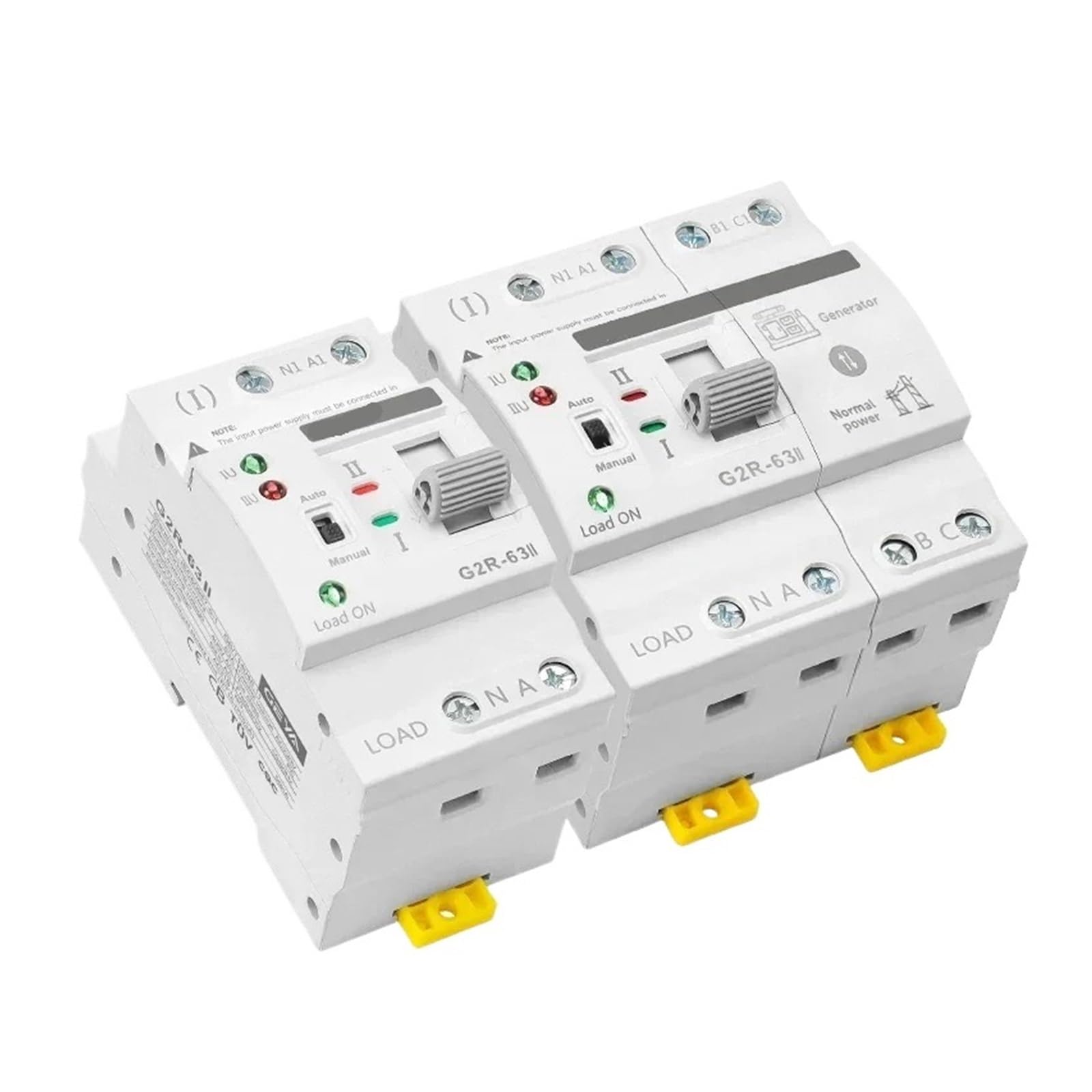 OSHZIKJII 1PCS Power Automatic Transfer Switch 2P 4P 63A 220V(G2R 4P 63A 220V)