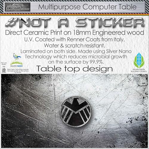 Image of Xtreme PRO Direct Theme Printed Computer Desk for Gaming, Work & Study. Large for PC, Dual Monitors, iMac, and Laptops. Metal & Engineered Wood. Black Stand Desk. 4 Feet-XPB4 (XPB425-CT-116)