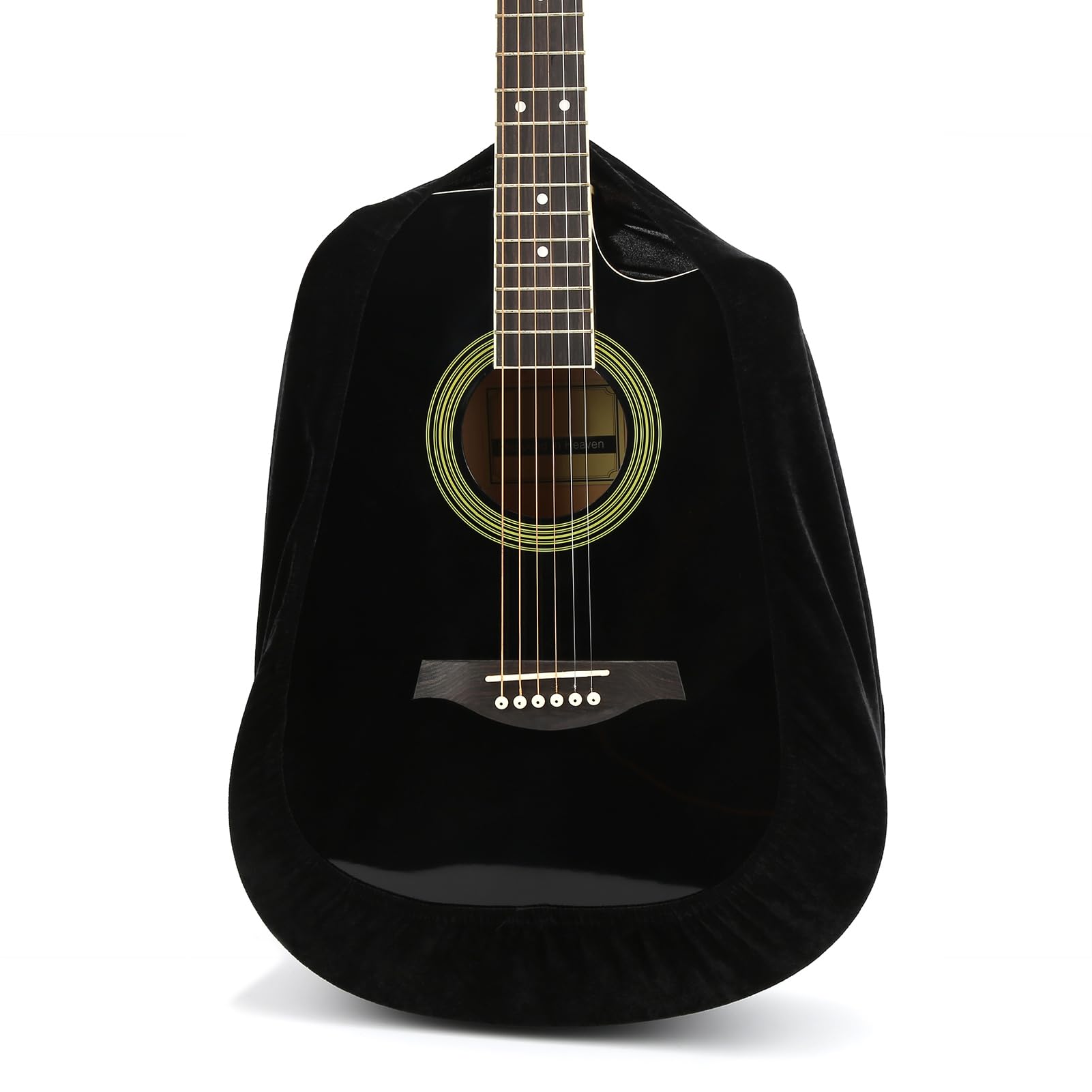 Kuuleyn Black Guitar Acoustic Dust Cover, Soft Portable Protective Sleeve for Acoustic, Classical, Cutaway Guitars