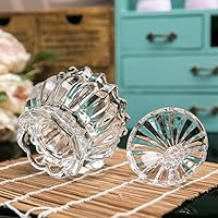 Vista 79 de Colorful Crystal Glass Candy Snack Barrel Storage Jar Embossed Luxury Cookie Buffet Canister With Lids Jewelry Box Jar Biscuit Containers