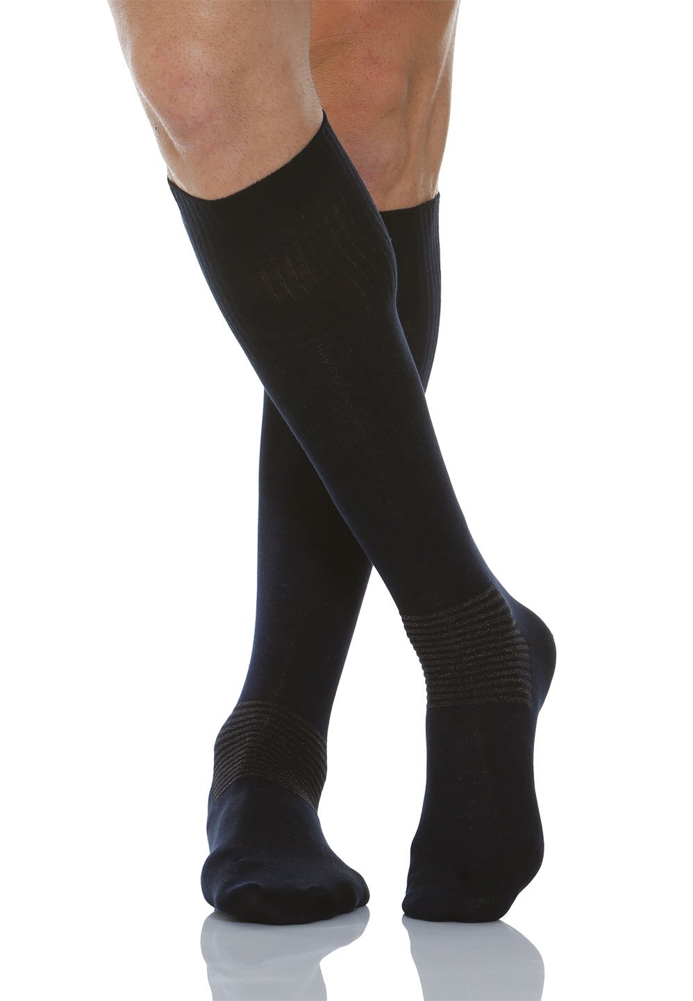 550L Diabetic Socks for Men Women, Long Seamless Socks, Non Elastic, No Compression for Sensitive Feet, Cotton and Silver