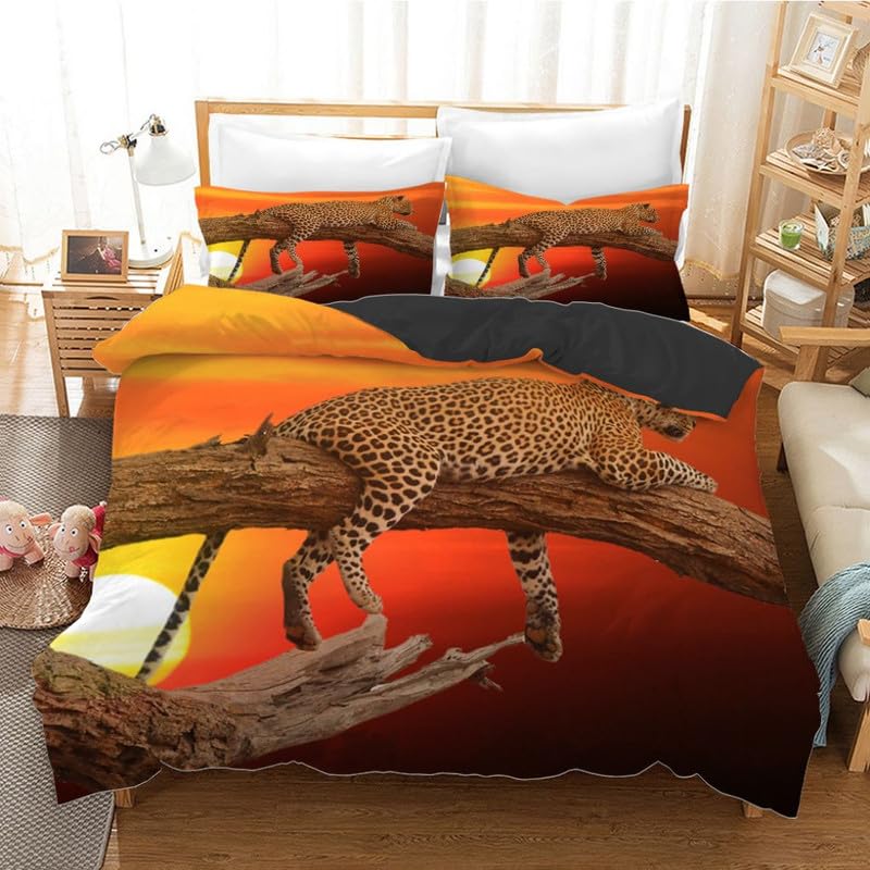 Funda nórdica cama 90 estampada para renovar y dar vida al dormitorio infantil de leopardo