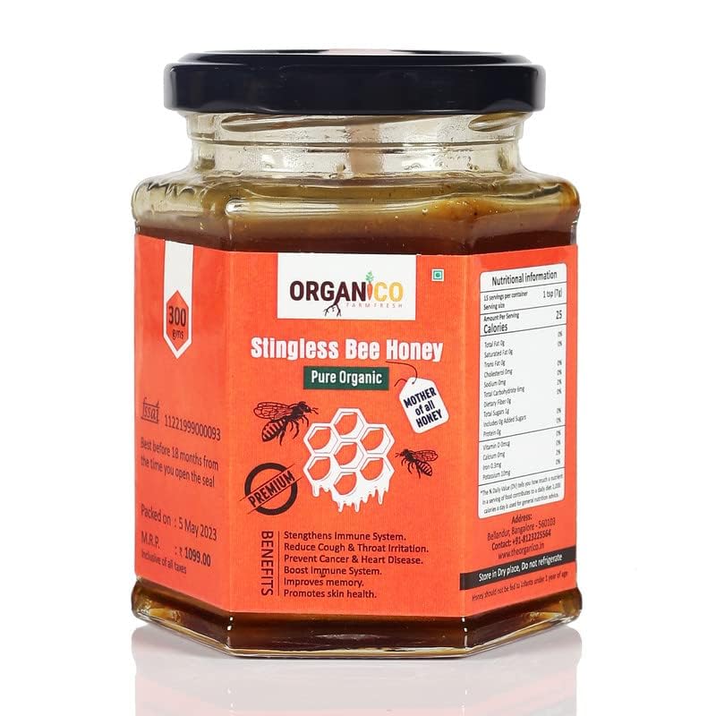 OrganicoPure Stingless Bee Honey - Exquisite Taste and Natural Goodness II Pure Honey II Natural Honey II Immune Booster Honey II Mother of All Honey II